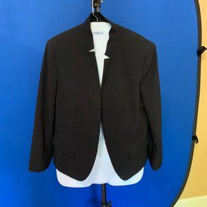 NINE WEST Kissing Collar Black Suit Jacket Size 10